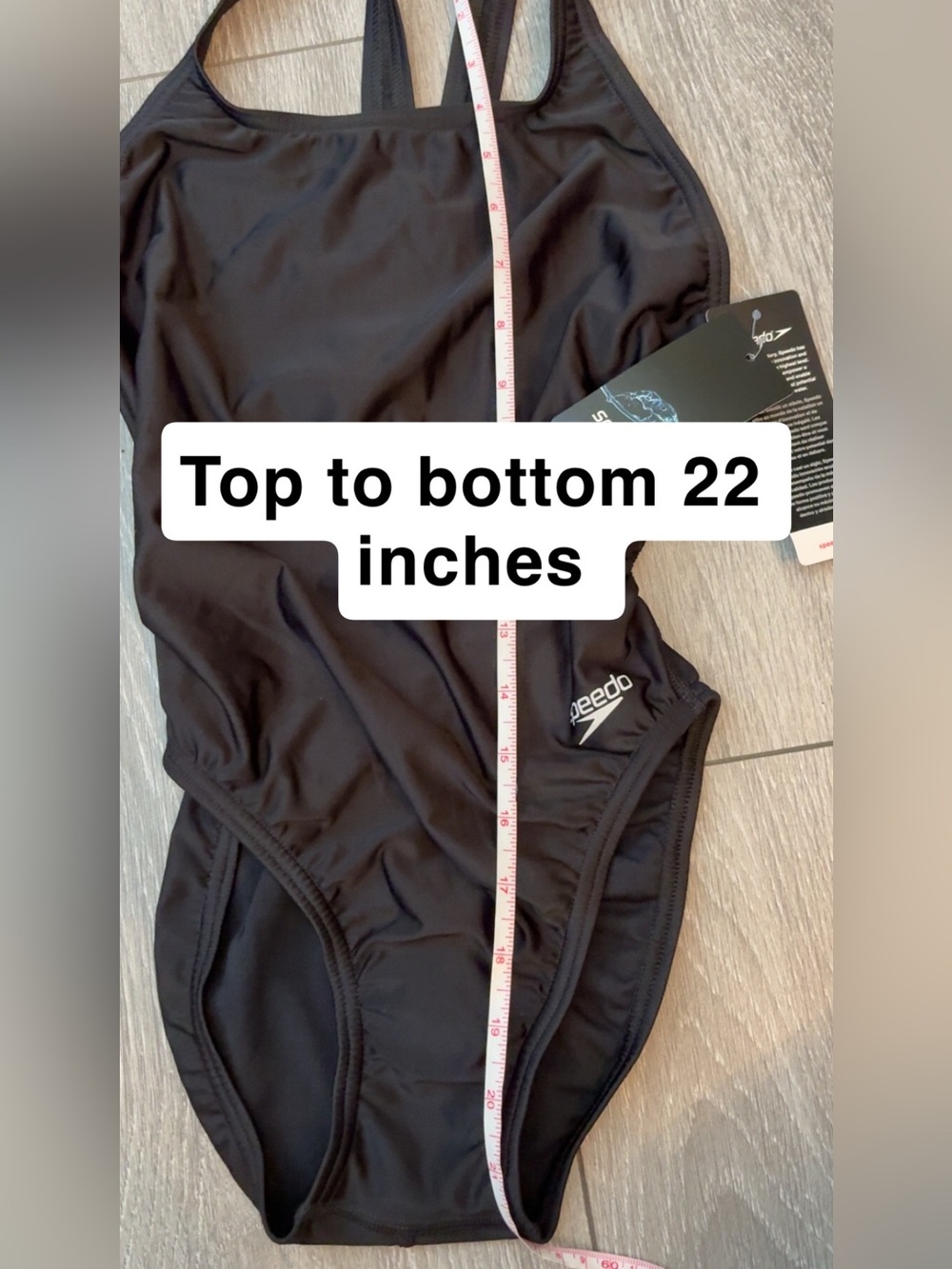 Speedo Women’s Size 6/32 Swimsuit One Piece Team Black New W/ Tags! MSRP$49.50 - Picture 5 of 7